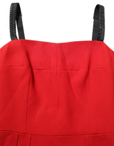 Dolce & Gabbana Red Stretch Bodycon Sheath Knee Length Dress