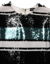 Dolce & Gabbana Multicolor Sequined Sleeveless Shift Dress
