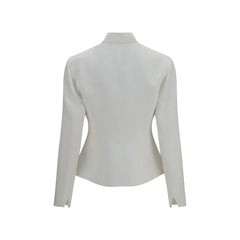 The Row White Linen Jacket