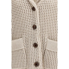 Brunello Cucinelli Beige Cotton Cardigan
