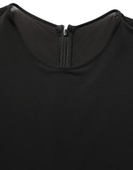 Dolce & Gabbana Black Cotton Long Sleeves Sheath Maxi Dress