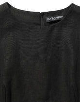 Dolce & Gabbana Black Floral Lace Sleeveless Shift Dress