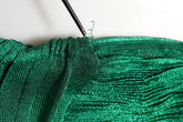 Dolce & Gabbana Emerald Green Plissé Evening Gown Dress