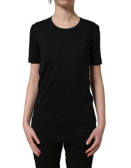 Dolce & Gabbana Black Cotton Short Sleeves Crew Neck T-shirt