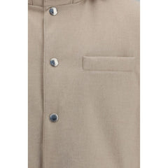 Brunello Cucinelli Beige Wool Oves Aries Sleeveless Jacket