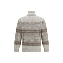Brunello Cucinelli Gray Alpaca Vicugna Pacos Turtleneck