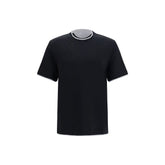 Brunello Cucinelli Black Cotton T-Shirt