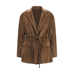 Brunello Cucinelli Brown Viscose Full-Length Jacket