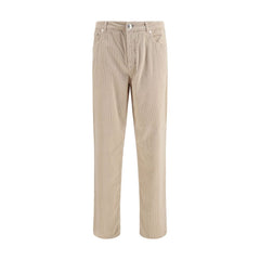 Brunello Cucinelli Beige Cotton Casual Pants