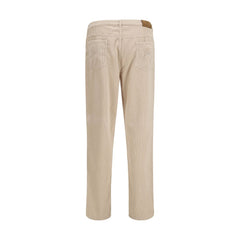 Brunello Cucinelli Beige Cotton Casual Pants