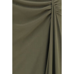 Alexander McQueen Bicolor Silk Long Skirt