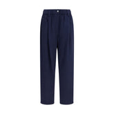 Brunello Cucinelli Blue Wool Oves Aries Pants