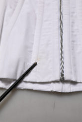 Dolce & Gabbana White Brown Cotton Sleeveless Corset Top
