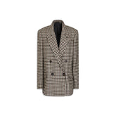 Brunello Cucinelli Brown Alpaca Leather Blazer