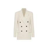 Brunello Cucinelli White Cotton Blazer