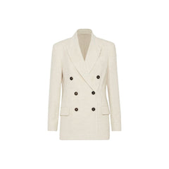 Brunello Cucinelli White Cotton Blazer