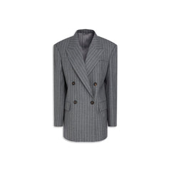 Brunello Cucinelli Gray Virgin Wool Blazer