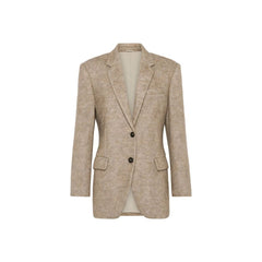 Brunello Cucinelli Beige Cashmere Blazer