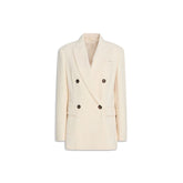 Brunello Cucinelli White Cotton Blazer