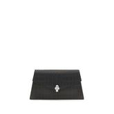 Alexander McQueen Black Calf Leather Bos Taurus Clutch Bag