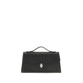 Alexander McQueen Black Calf Leather Bos Taurus Handbag