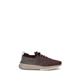 Brunello Cucinelli Bordeaux Cotton Athletic Sneakers