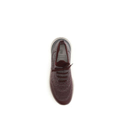 Brunello Cucinelli Bordeaux Cotton Athletic Sneakers