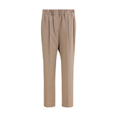 Brunello Cucinelli Beige Cotton Casual Pants