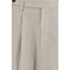 Brunello Cucinelli Beige Cotton Midi Skirt