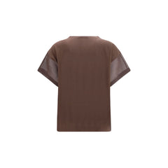 Brunello Cucinelli Brown Cotton T-Shirt