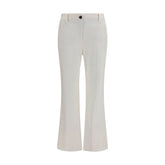 Brunello Cucinelli White Cotton Flared Pants