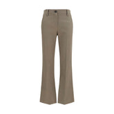 Brunello Cucinelli Brown Cotton Flared Pants