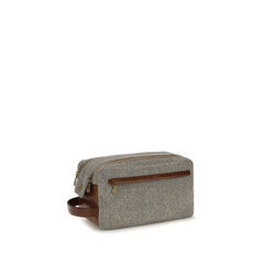 Brunello Cucinelli Gray Wool Oves Aries Wallet