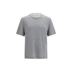 Brunello Cucinelli Gray Cotton T-Shirt
