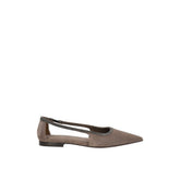 Brunello Cucinelli Gray Leather Flats