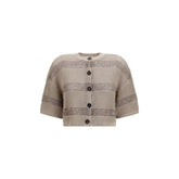 Brunello Cucinelli Beige Cotton Cardigan