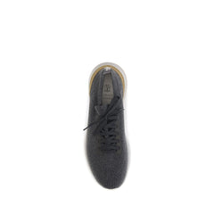 Brunello Cucinelli Blue Cotton Low Top Sneakers