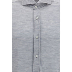 Brunello Cucinelli Gray Silk Dress Shirt