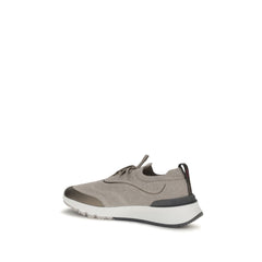 Brunello Cucinelli Brown Cotton Athletic Sneakers