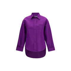 Balenciaga Purple Cotton Dress Shirt