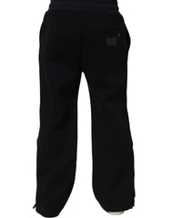 Dolce & Gabbana Black Drawstring Viscose Jogger Men Sweatpants Pants