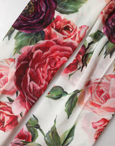 Dolce & Gabbana White Nylon Floral Print Tights Stockings Socks