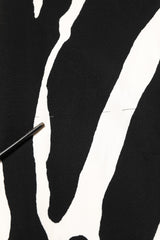 Dolce & Gabbana Black White Zebra Print Viscose Mini Dress