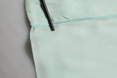 Dolce & Gabbana Mint Green Silk Lace Trim Abaya Maxi Dress
