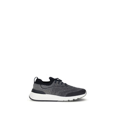 Brunello Cucinelli Gray Cotton Athletic Sneakers