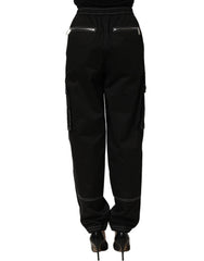 Dolce & Gabbana Black Vibe Cargo High Waist Straight Pants