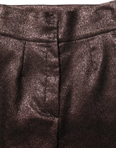 Dolce & Gabbana Metallic Brown High Waist Tapered Leg Pants
