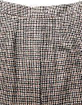 Dolce & Gabbana Brown Tweed High Waist A-line Mini Skirt