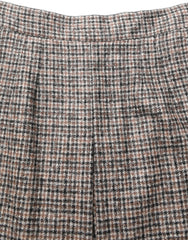 Dolce & Gabbana Brown Tweed High Waist A-line Mini Skirt