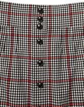 Dolce & Gabbana Gray Checkered High Waist A-line Mini Skirt